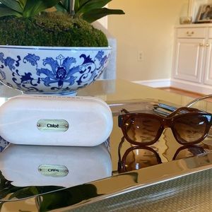 Brown cognac Chloe sunglasses